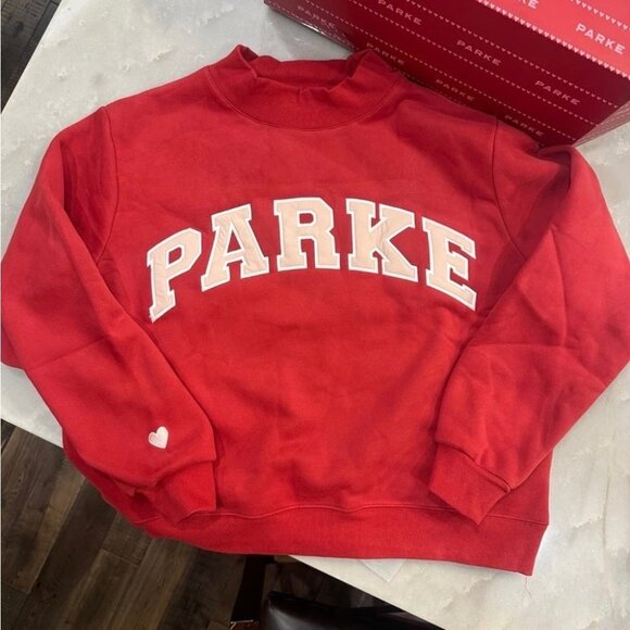 Parke Tops - NEW Parker Red Varsity Logo Lounge Set - Pullover & Sweatpants